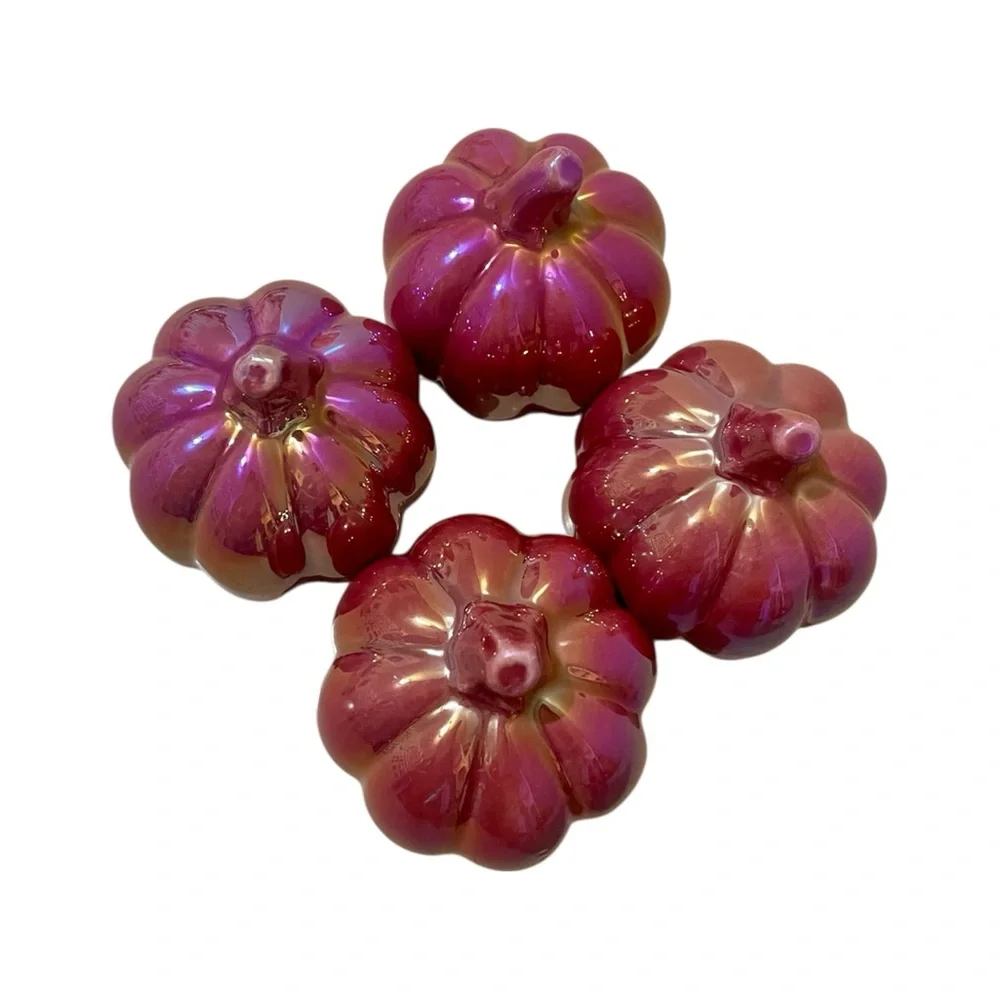 Target Ceramic Iridescent Mini Pumpkins Decor - Set of 4